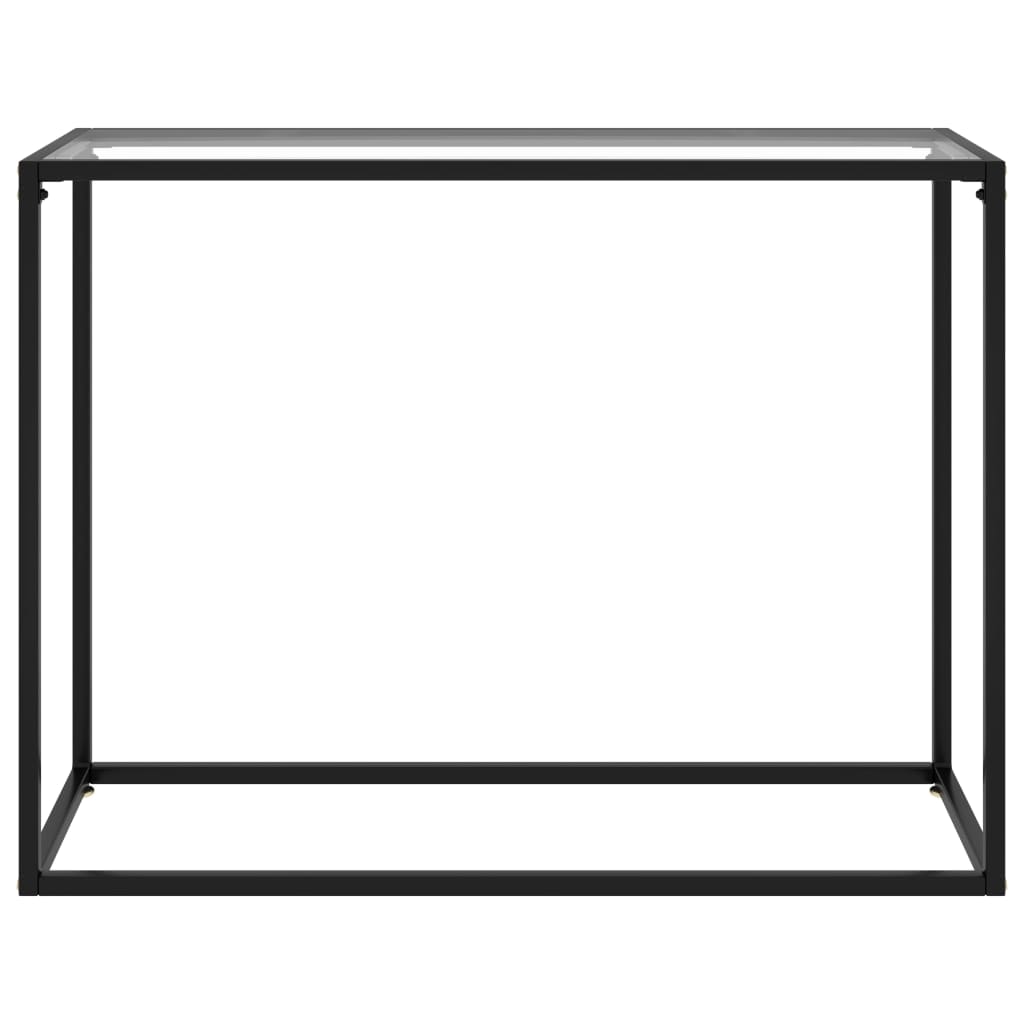 Console Table Transparent 100 x 35 x 75 cm Tempered Glass