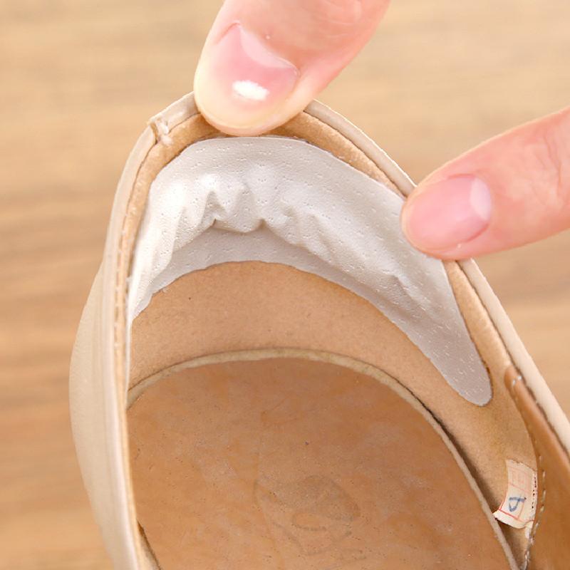 2/4Pcs Heel Pad Anti-Wear Foot Simulation Leather Heel Shoe Stickers Insoles Protection Pad