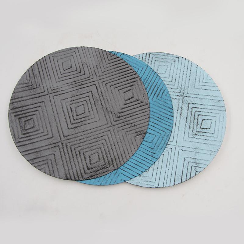 Домашний декор Синий круглый настенный подвесной декор Металлическое настенное украшение Подвесной светильник Металлический диск неправильной формы