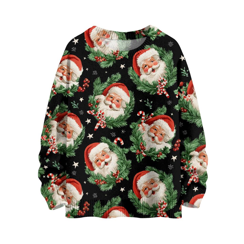 Christmas Sweatshirts For Women Knit Sweater Cute Shirt Fall Crewneck Pullover Tops