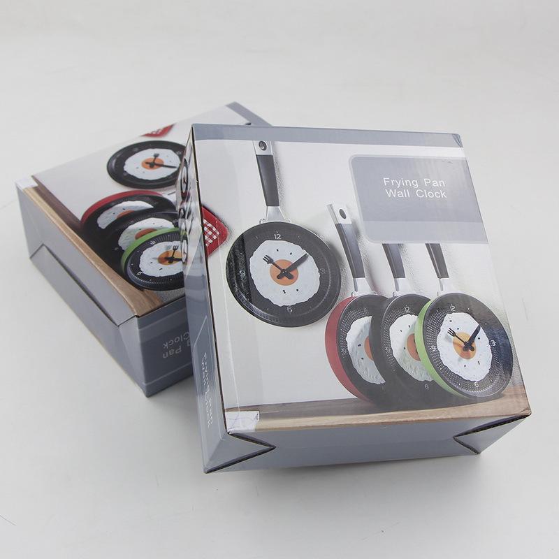 Часы в форме сковороды для жареных яиц Креативные декоративные настенные часы
