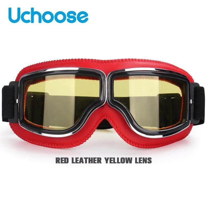 Ветрозащитные очки для велосипедного шлема, кожаные защитные защитные антибликовые очки для мотокросса в стиле стимпанк, легко носить с собой
