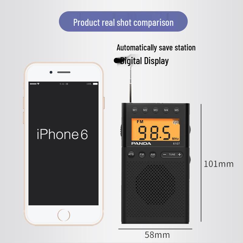 Panda6107 Portable FM Radio for Gaokao and CET-4/6 Exam Preparation