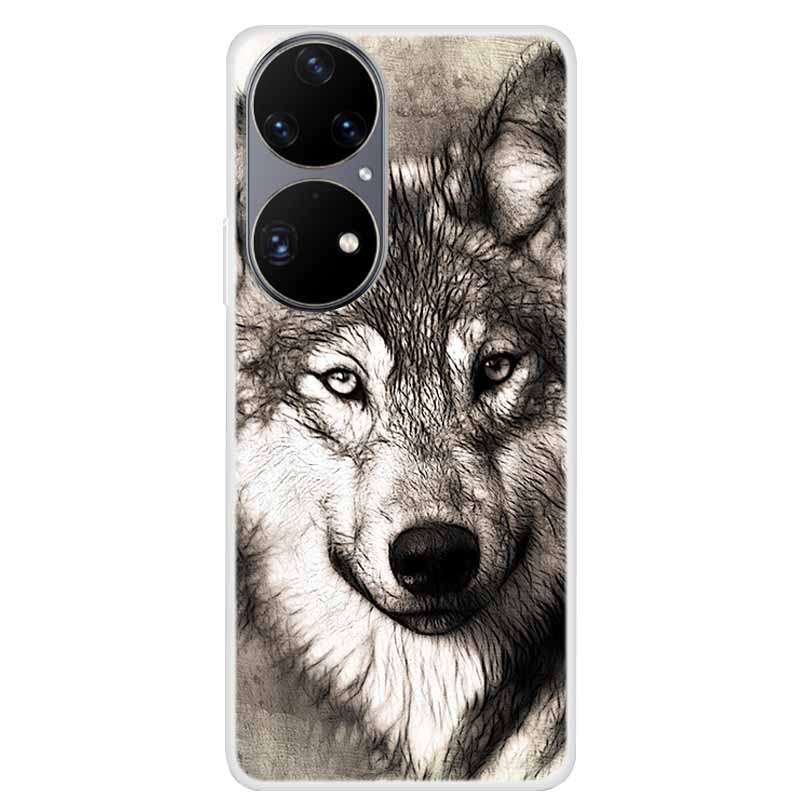 Чехол для Huawei P50 Pro P50 P50E Прозрачный Модный Ударопрочный Чехол из ТПУ Силикона для Huawei P50 Pro Чехол P 50 Защитный P50Pro
