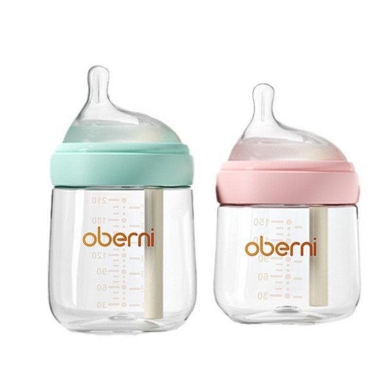 Oubani 210 мл Эксцентричная пустышка для новорожденных Стеклянная бутылочка Против метеоризма Против плевков Против удушья Детская бутылочка