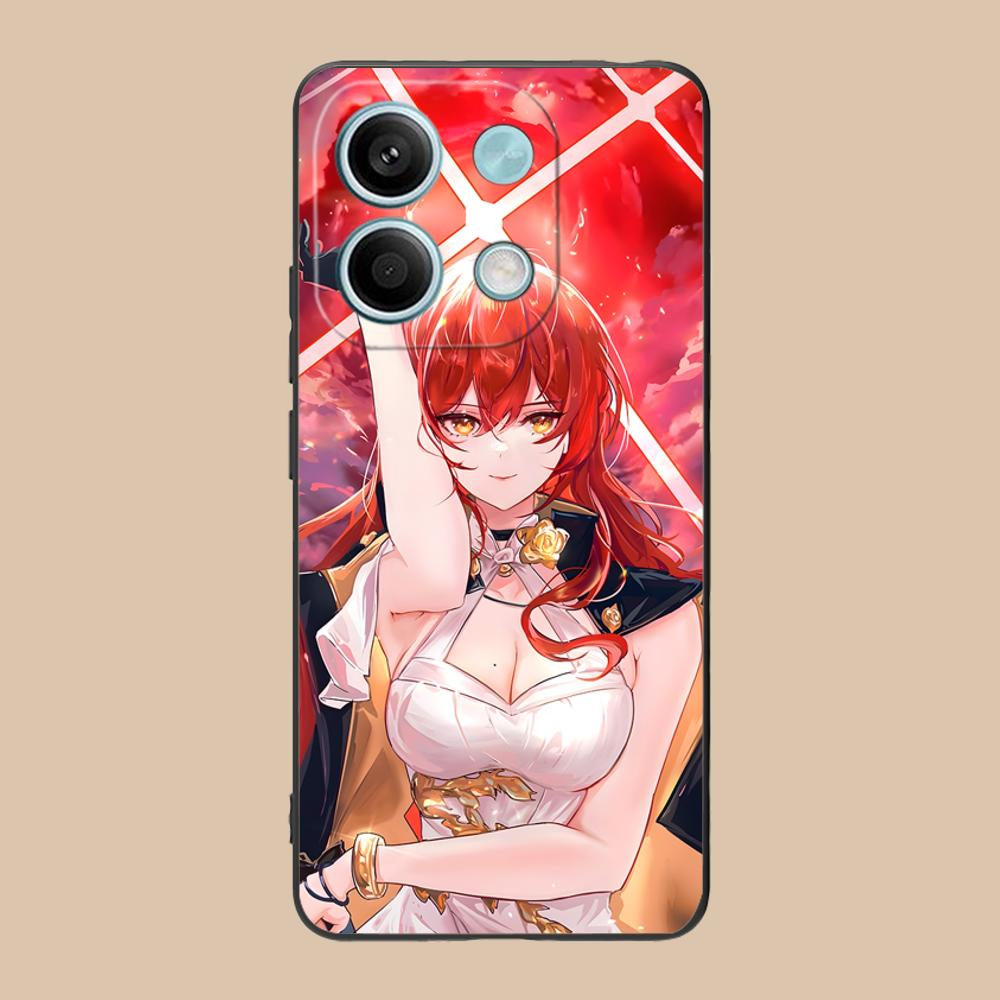 HSR Himeko Matte TPU Mobile Phone Case for POCO F8 F7 F6 F5 F4 F3 F2 Pro GT C75 C71 C65 C61 C40 Pro Ultra Colorful Cover