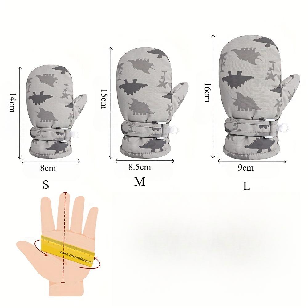1 пара детских варежек, зимние уличные быстросохнущие перчатки для мальчиков и девочек, легко надеваемые бархатные теплые варежки для детей