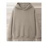 Fleece-Lined Thickened Hua Cotton Drop-Shoulder Hoodie - 2023 Autumn/Winter Solid Color Loose Hooded Sweatshirt with High Neck