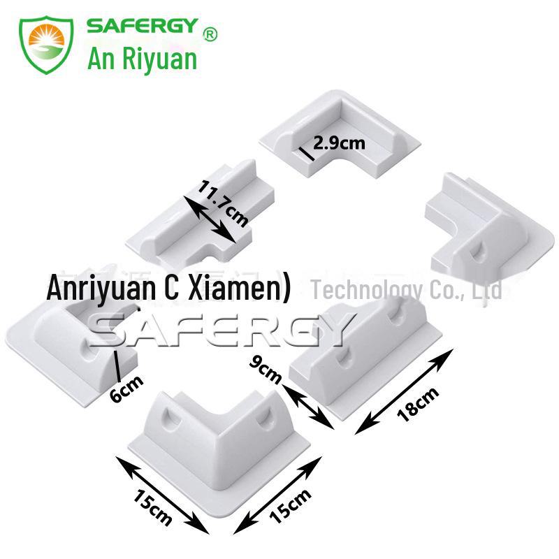 Комплект кронштейнов для солнечных батарей для автодомов и яхт: Пластик ABS без перфорации, 6 шт.