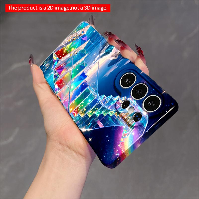 2DFlat Samsung phone case Rainbow Staircase Over Ocean Sky Applicable to Galaxy S22 S23 S24 S25ULTRA S26 A12 A13 A14 A15 A16