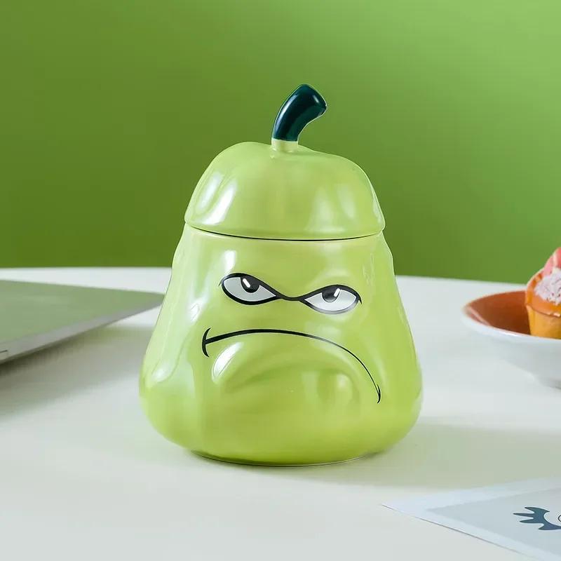 Square Trash Can Ceramic Mug Green Recyclable Bucket Water Cup Fun Creative Exotic Coffee Cup Latte Coffee Cup Cute Coffee Mug