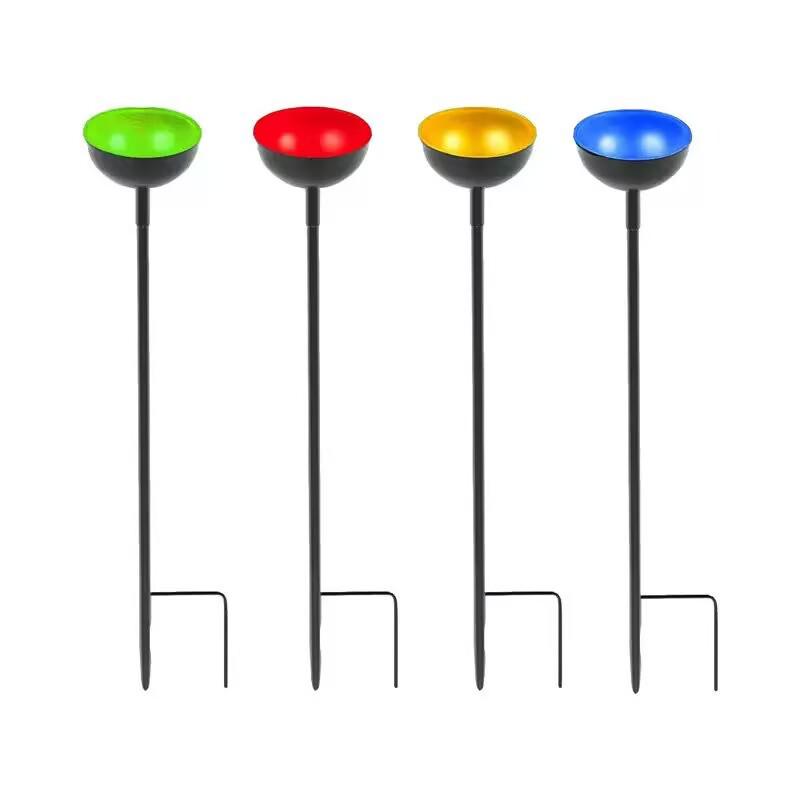 Wrought Iron Shepherd's Hook: Outdoor Garden String Light Support Pole for Courtyard and Balcony.