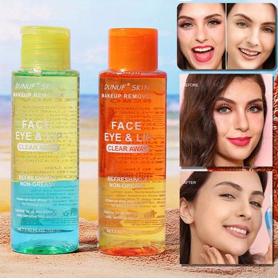 Двухцветное очищающее масло легко удаляет макияж с лица и глаз, оставляя кожу увлажненной и не стягивающей после снятия макияжа.