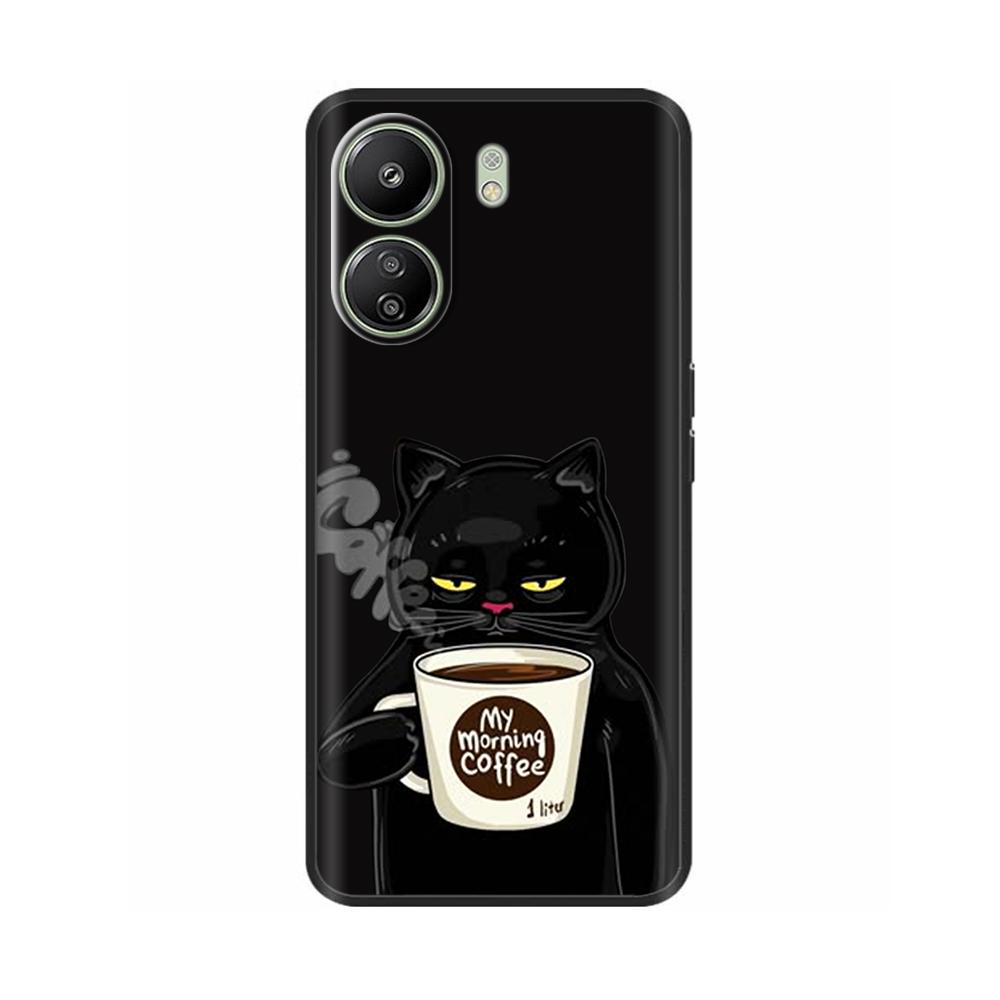 Чехол для Poco C65 Силиконовый чехол для Xiaomi POCO C 65 4G Чехол Сердце Бабочка Полная защита Мягкий жидкий силикон Чехол для телефона