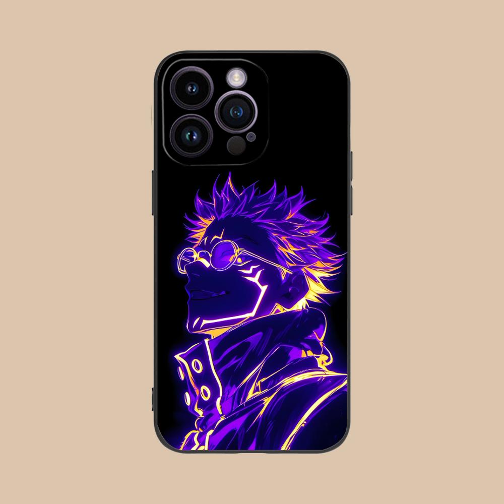 Чехол для телефона Jujutsu Kaisen Neon JJK для iPhone 16 15 14 13 12 11 X XR XS 8 7 Pro Max Plus Mini Цветная печать Чехол для мобильных телефонов