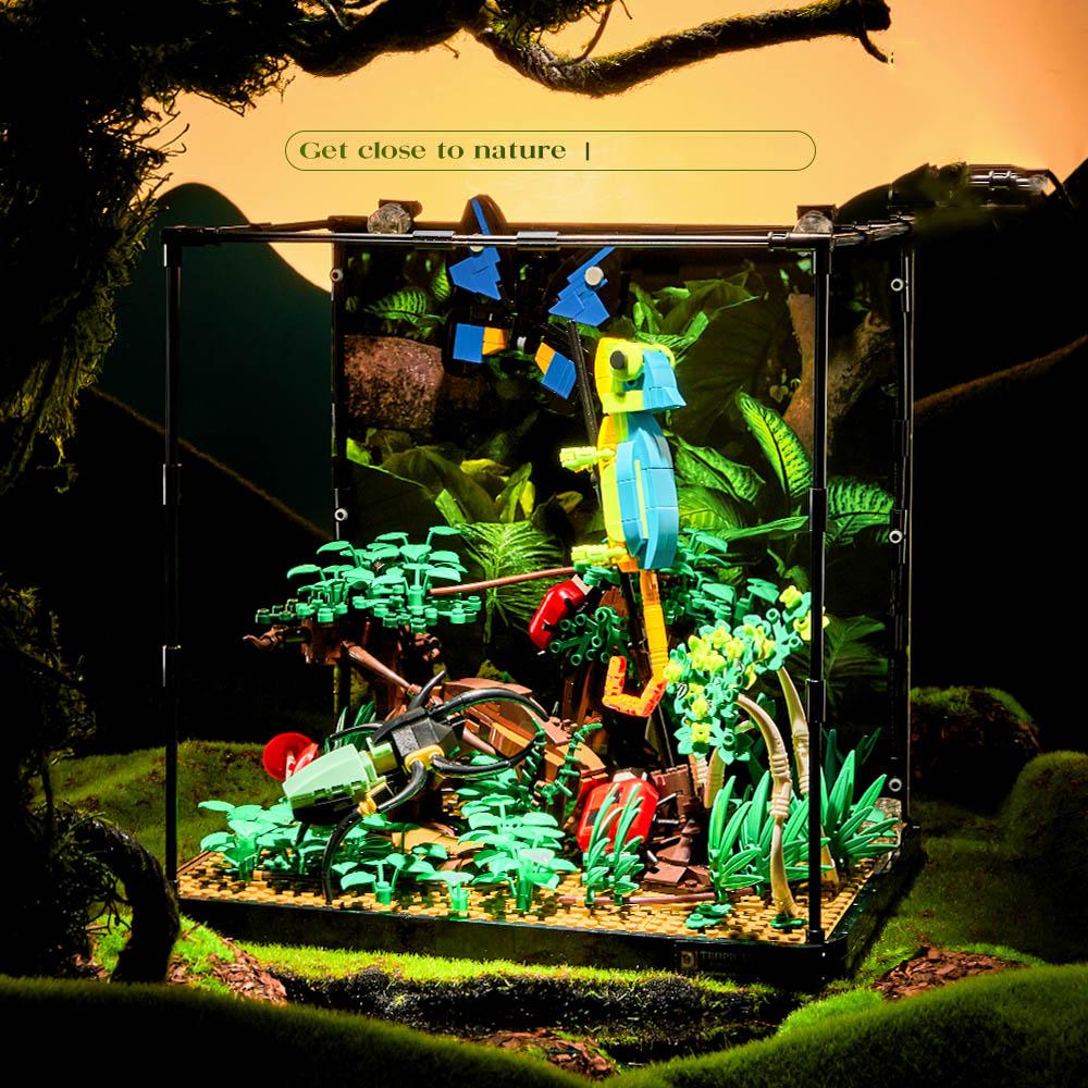 1358 шт. Тропический лес Бабочка Хамелеон Строительные блоки Творческая коллекция Строительные кирпичи Игрушки Подарки для детей