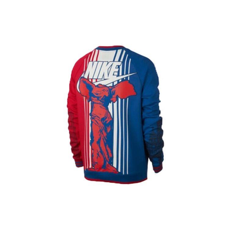 Nike Толстовка с цветными блоками City Edition Мужские топы Красный Синий AR1988-477