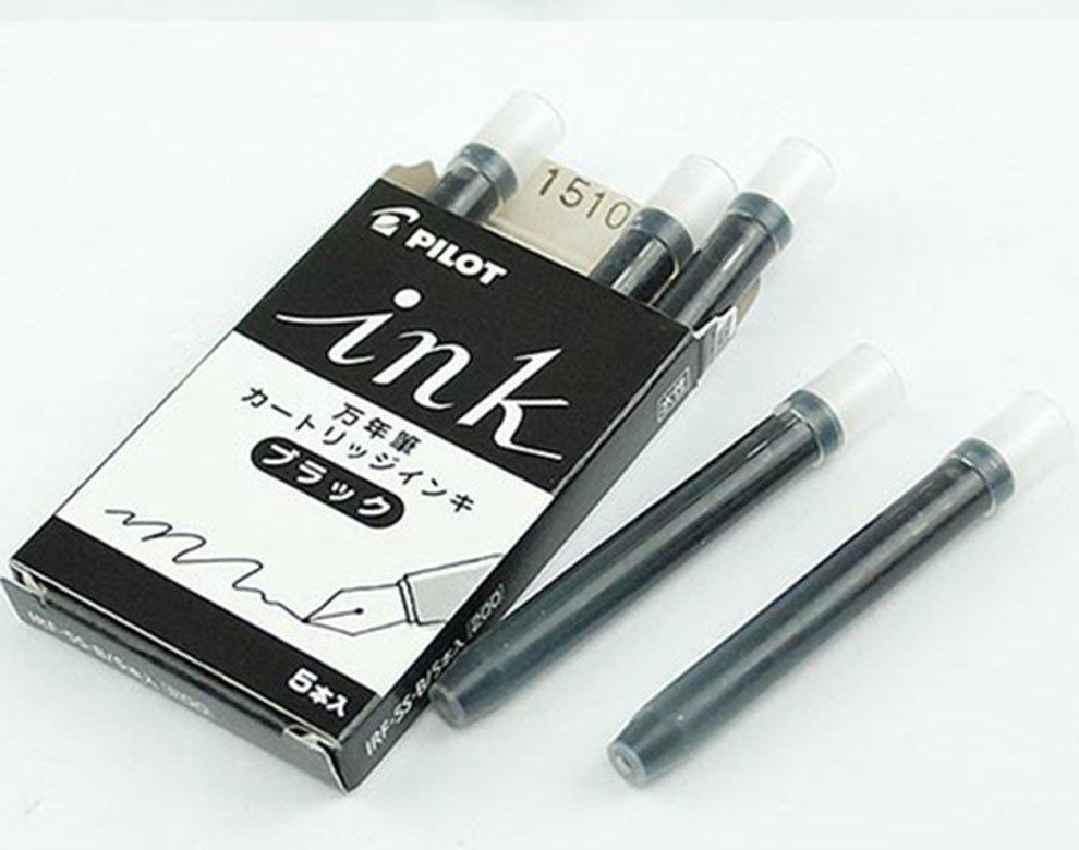 Pilot Fountain Pen Ink Cartridges, Black, IRF5SB