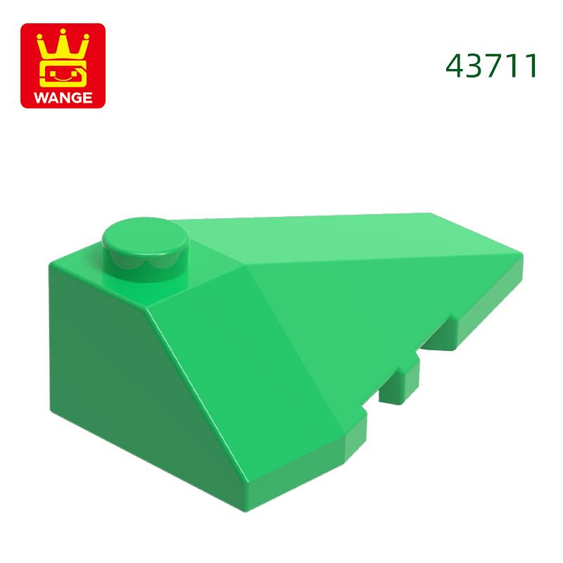 Нетоксичные 74 шт./лот 43711 Правый скошенный клин 4x3 Тройные строительные блоки Аксессуары для Moc Совместимы с Bricks Детские игрушки Подарок Bo