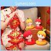 Adorable Plush Snake Red And Yellow Good Luck Mascot For Year Of The Snake Gifts