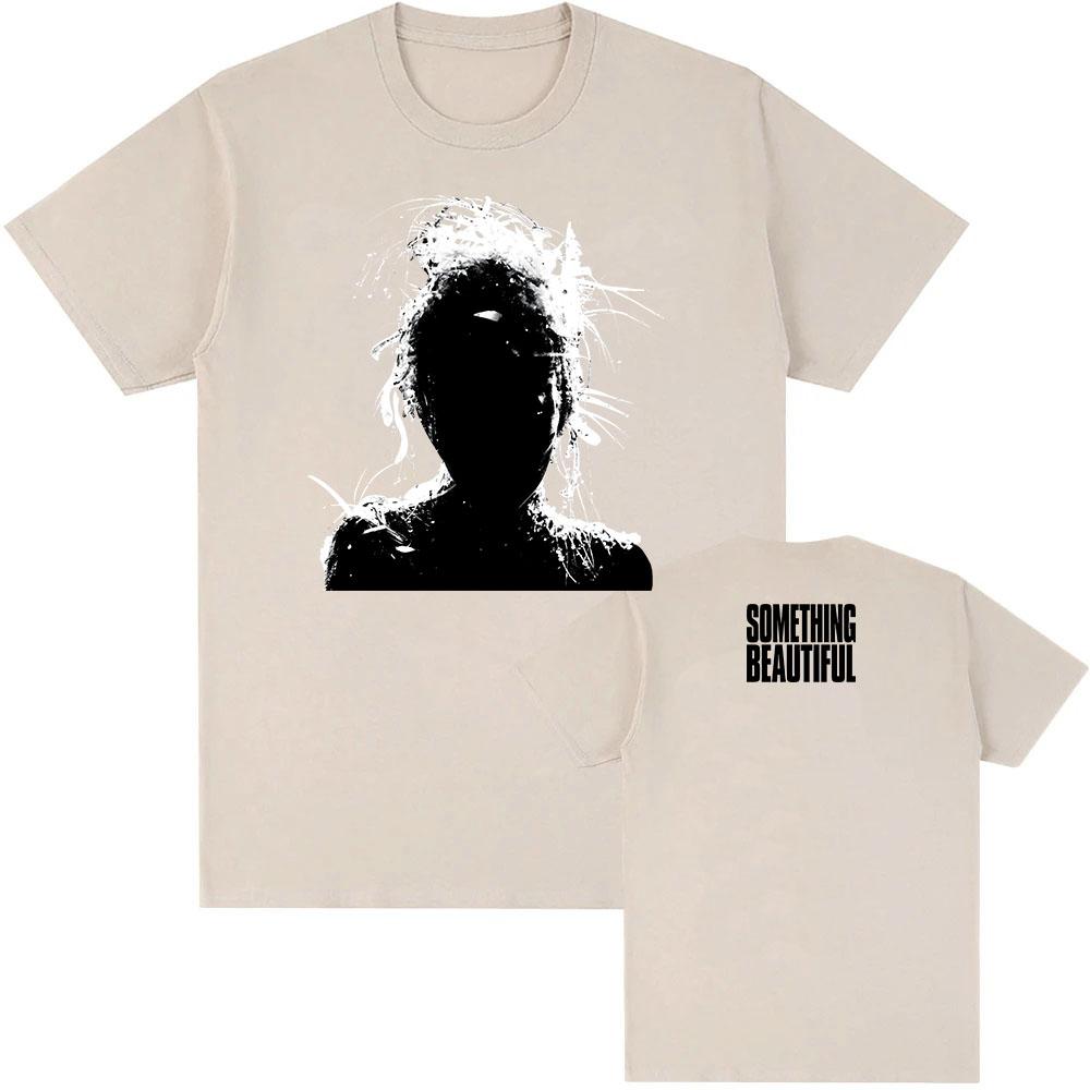 Майка с альбомом Майли Сайрус Something Beautiful Хлопковая летняя футболка с коротким рукавом для мужчин, унисекс, уличная одежда, графические футболки с певицей