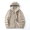 Autumn and Winter Coral Fleece Women's Fleece Clothes Men's Hooded Windproof Warm Fleece Thickened Couple Top Jacket Men