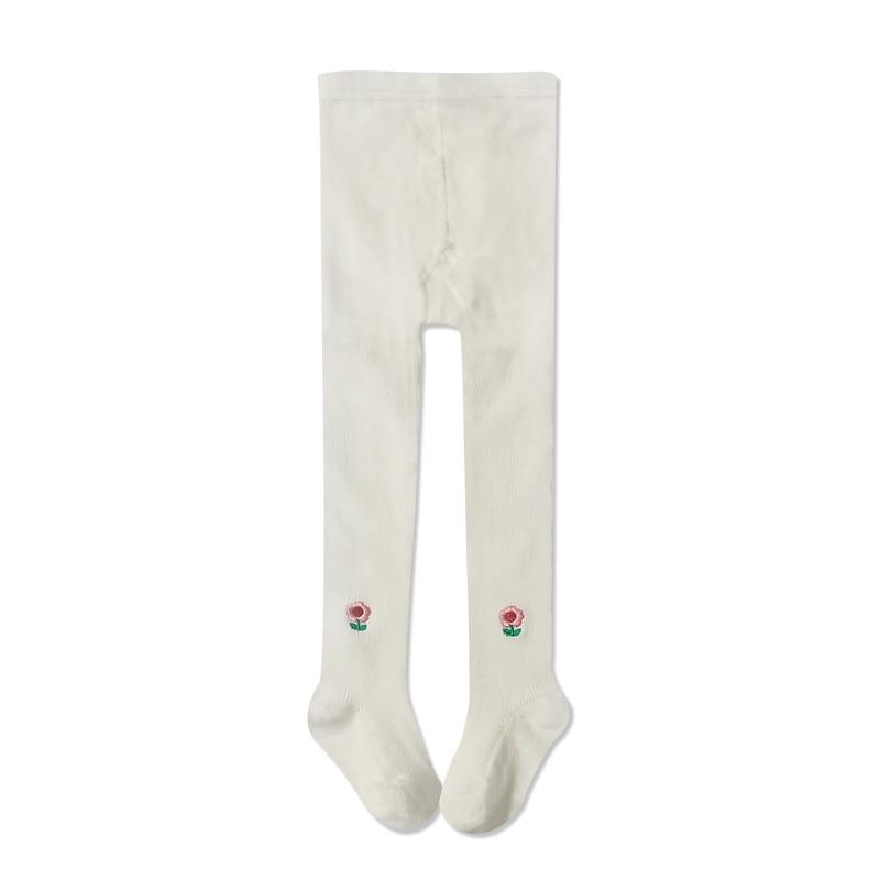 Детские леггинсы с двойной иглой и нулевой нитью ярких цветов и цветочной вышивкой