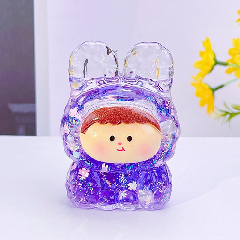 Adorable Cartoon Lilith Figurine Nightlight With Glowing Glitter For Home Decor