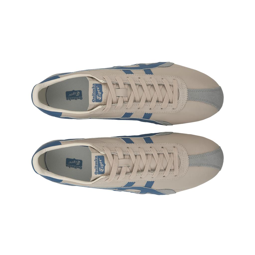 ONITSUKA TIGER Runspark синтетическая кожа удобные амортизирующие износостойкие низкие повседневные туфли унисекс повседневные туфли бежево-синие 1183B480-250