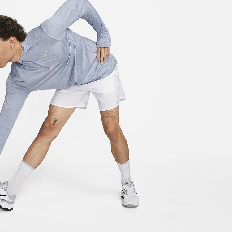 Nike Однотонная футболка с круглым вырезом и полумолнией, длинный рукав, мужские топы, серый цвет DD4756-493