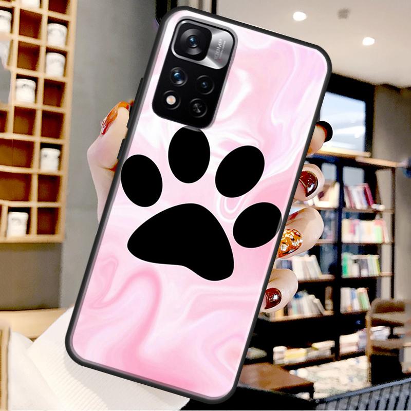 cat Dog paw design Case For Xiaomi Redmi Note 12 11 10 9 8 Pro Note 12S 11S 10S 9S Cover For Redmi 9 10 12 C