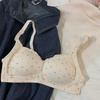Women's Colorful Polka Dot Push-Up Wire-Free Thin Non-Gaping Bra