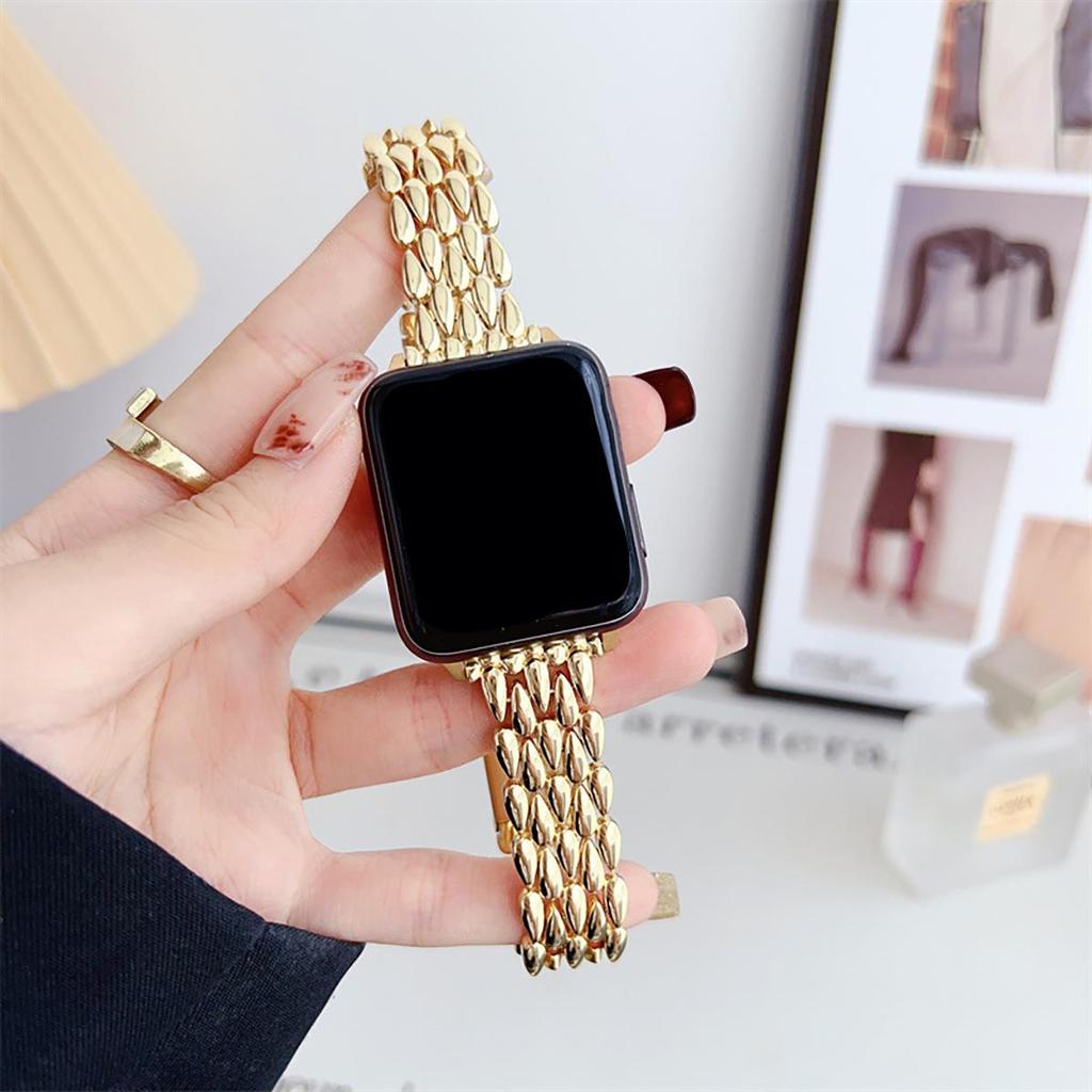 Металл каплевидной формы (Apple, умные часы) ремень: Подходит для Apple Watch 1-8 поколений Apple Smart Watch