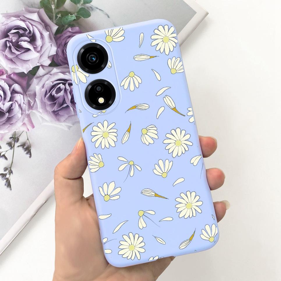 Женский модный девичий чехол для телефона для Honor X5 Plus HonorX5 Coque Funda Цветочный узор Мягкий силикон Funda Huawei Honor X5 Coques