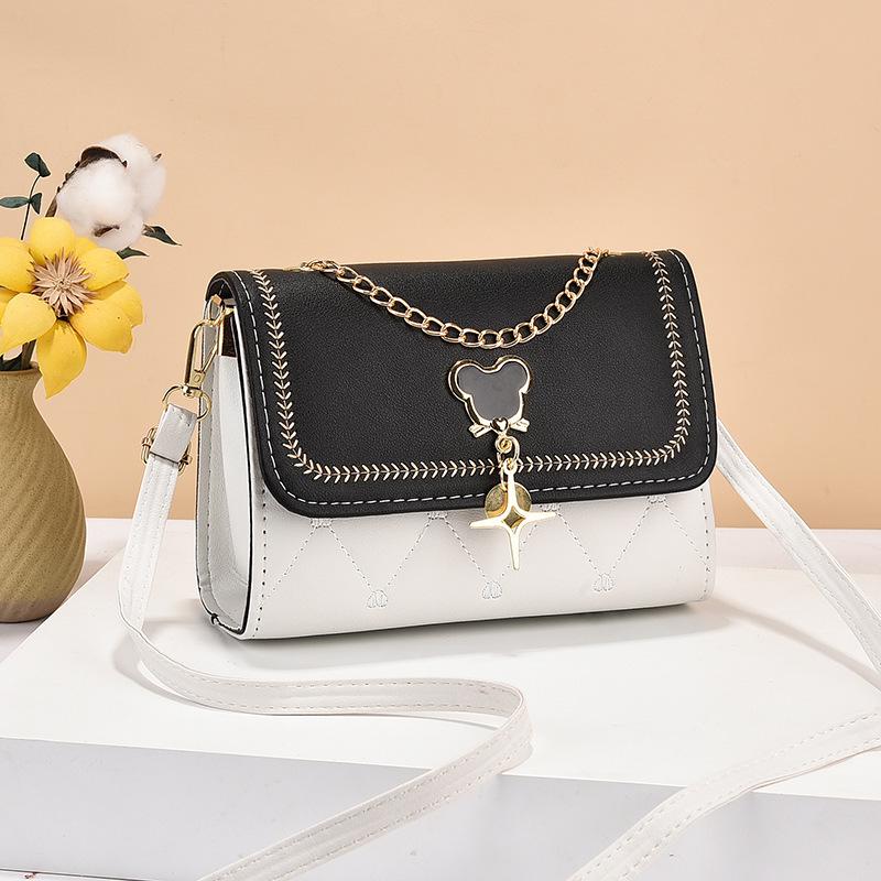 Модная женская сумка кроссбоди с Микки Маусом: Трендовая, фактурная, высококлассная маленькая квадратная сумка через плечо