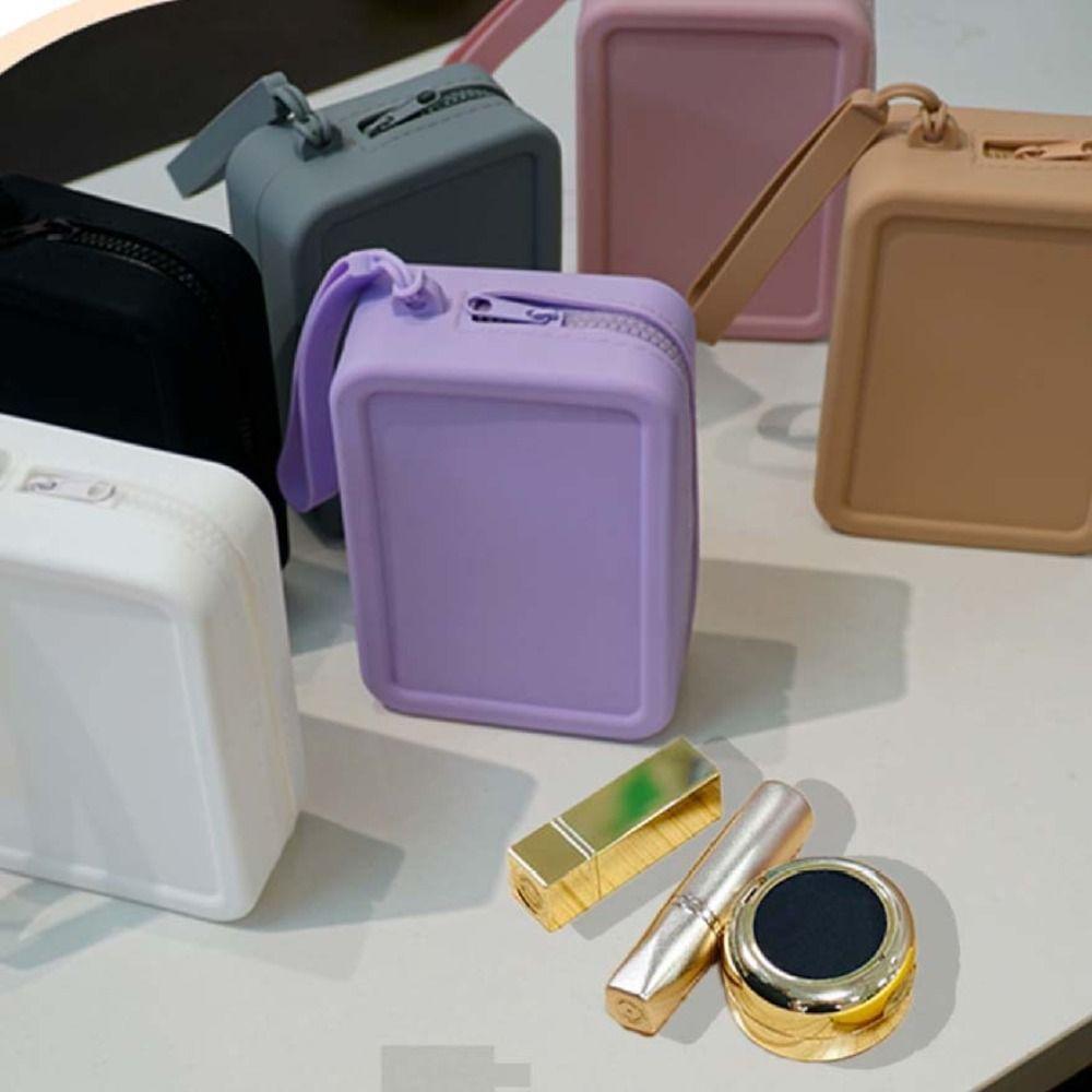 Кошелек для монет Многофункциональная сумка для хранения Прямоугольная сумка для мелочей Портативная силиконовая косметичка Мужская