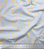 Soimoi Japan Crepe Satin Fabric Lemon Slice Shirting Printed Craft Fabric by the Metre 42 Inch