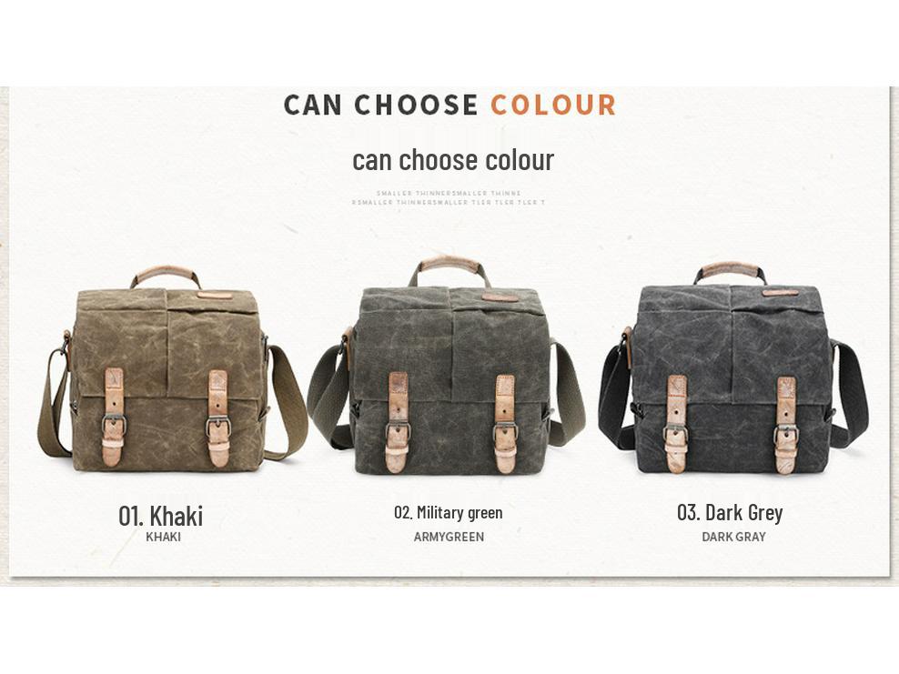 Водонепроницаемая холщовая сумка-кроссбоди для фотоаппаратов-зеркалок - Унисекс сумка через плечо для фотографии