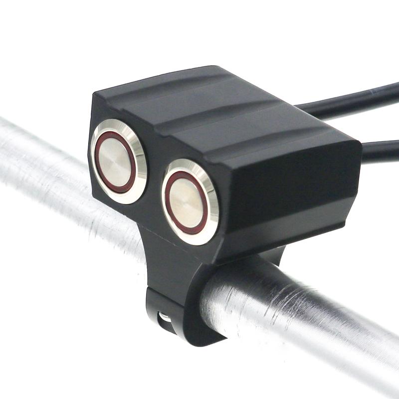 LMoDri с ЧПУ из алюминиевого сплава, мотоциклетные переключатели, переключатель на руль, двойная кнопка управления, мигалка для фар, динамик