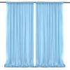 2pcs 5ft X10ft Chiffon Backdrop Curtains, 2 Layer Sheer Fabric Backdrop Drapes Drapes for Bridal Shower Wedding Arch Party Decor