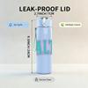 1PC Salty Pastel Letter Graphic,750ml Color Plastic Sports Water Bottle,Leakproof Flip Straw Lid,Suitable for Sports Office Home Use