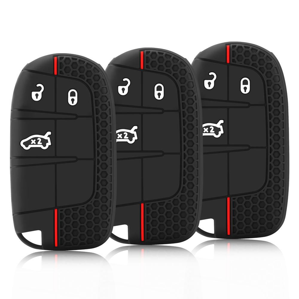 Для Jeep Grand Cherokee Compass Dodge Charger Chrysler 200 300 300C чехол для дистанционного ключа, защитный чехол для ключей, силиконовые автозапчасти