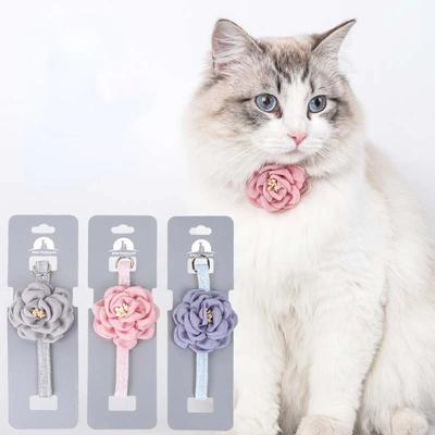 Ошейники для животных Новый кошачий цветок камелии Кошачьи ошейники Милый День рождения принцессы Регулируемый инструмент для дрессировки собак Аксессуары для домашних животных Товары