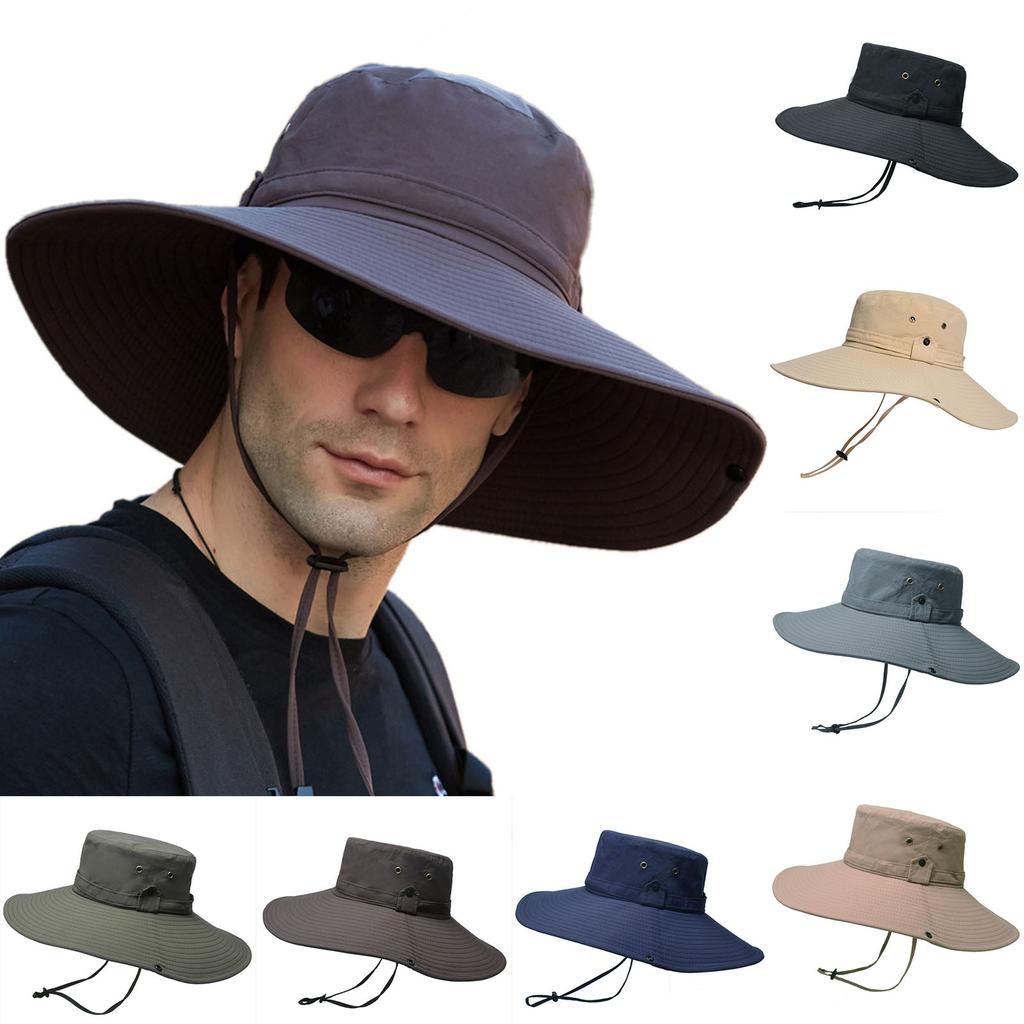 Solid Colour Shade Sun Hat Fisherman's Hat Sun Hat Men's Summer Hiking Sun Hat