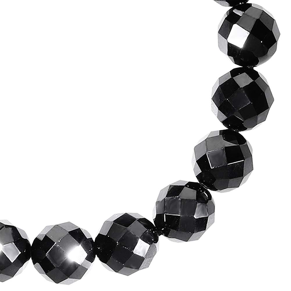 8 мм натуральный черный шпинель ограненный браслет длина приблизительно L август камень натуральный камень [Shinjuku Ginnokura] 17.5 см (Размер мужской M, женский)