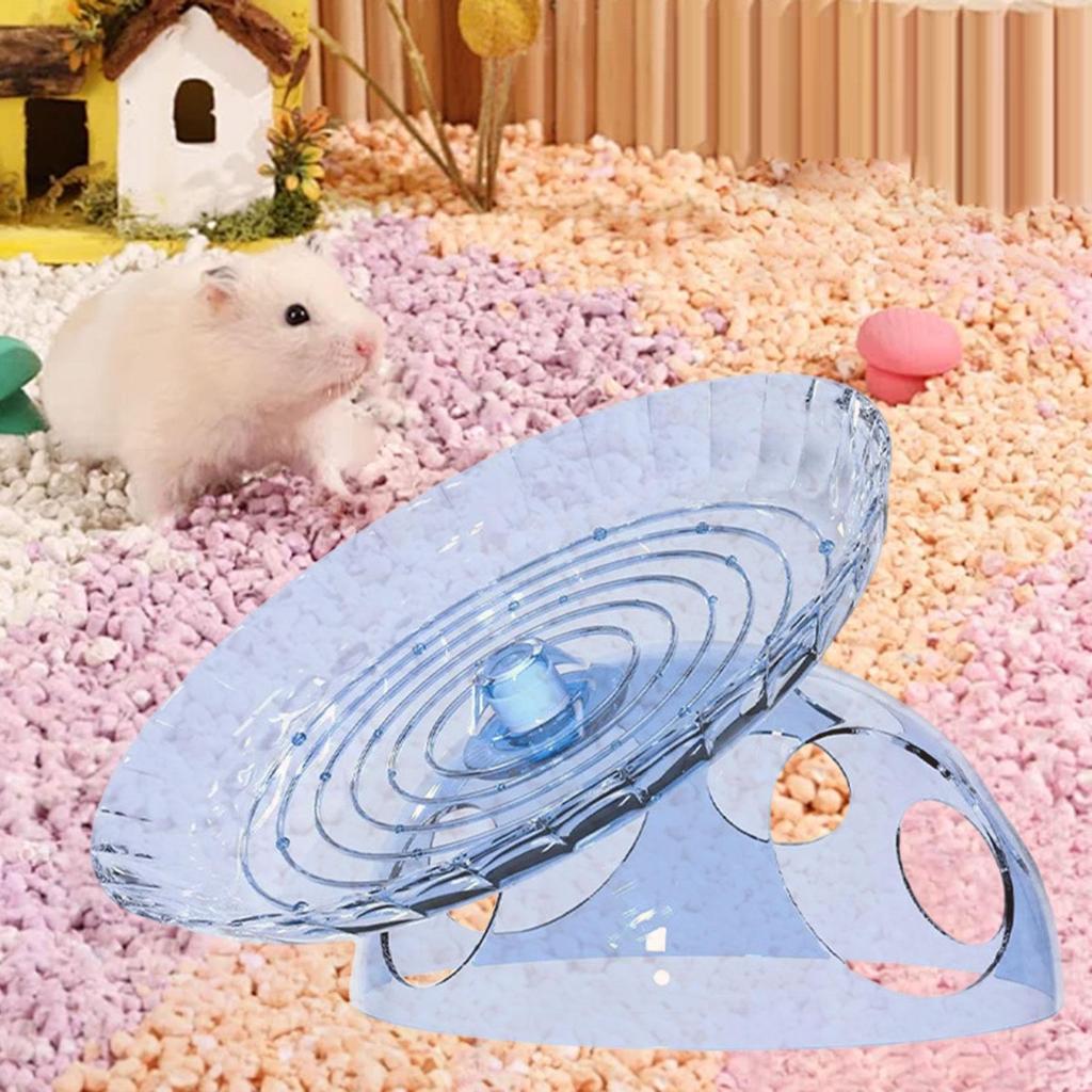 Hamster Exercise Wheel Multifunctional Hamster Activity Toy Cage Accessories Rotating Disc Roller for Hedgehog Gerbil Rat