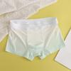 Men Boxer Briefs Letter Print Gradient Print Ice Silk Shorts Underwear with U-Convex Design Slim Fit High Elasticity Panties
