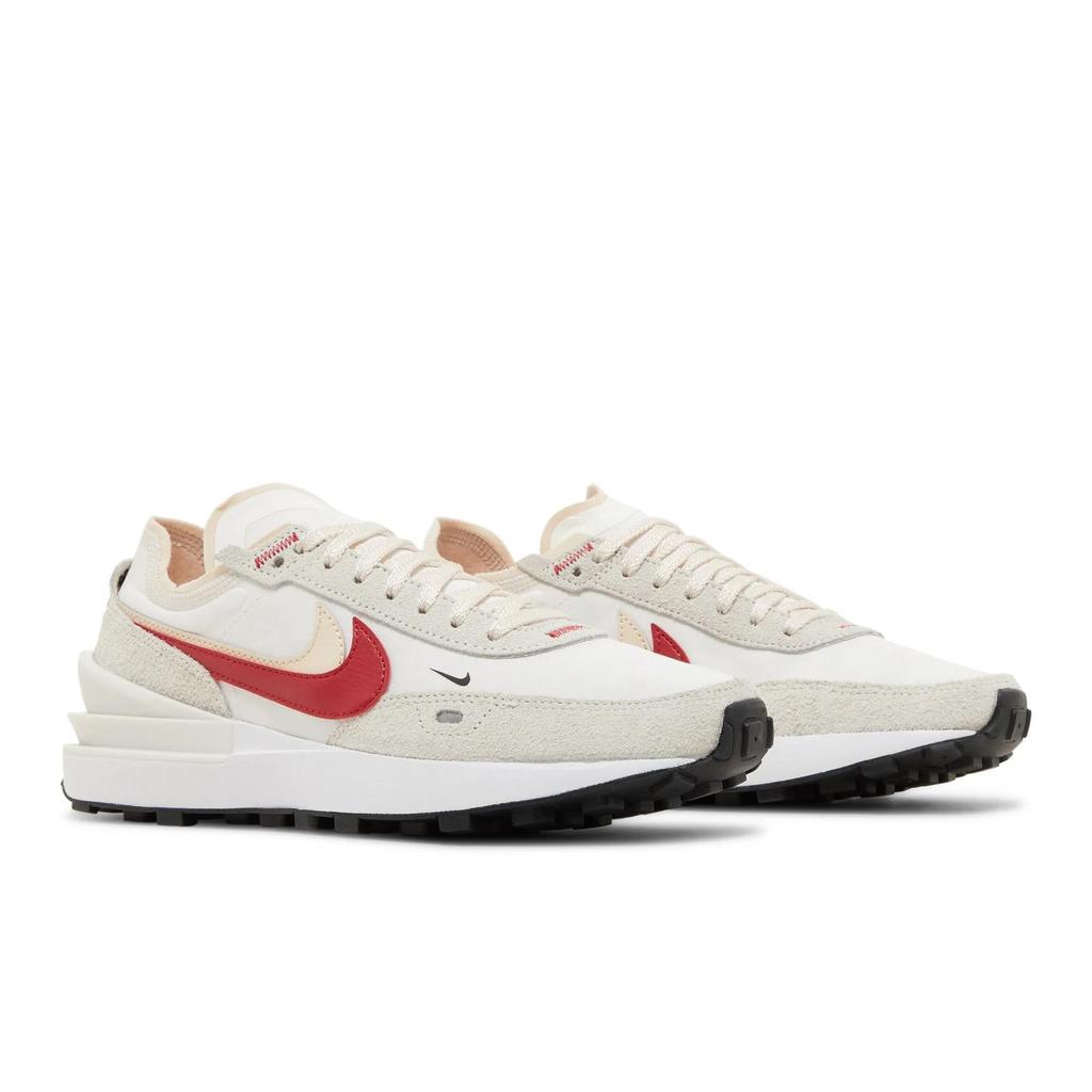 Nike Womens Waffle One SE 'Sail Gym Red' (women's sizes) Sail / Pearl White / Black / Gym Red Casual Shoes DX4309 100