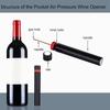 Needle Type Air Pump Bottle Opener Travel Portable Pocket Corkscrew Wine Bottle Opener for Home Restaurant Party Bar Accessories