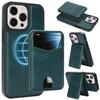 Магнитный кожаный чехол для телефона с держателем для карт для серии iPhone 12 - 17 Многофункциональная подставка Противоударная защитная крышка